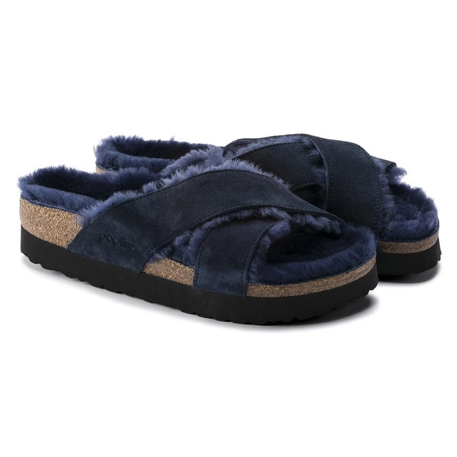Birkenstock Daytona Suede Leather Shoes - Navy - 1014843 - Narrow