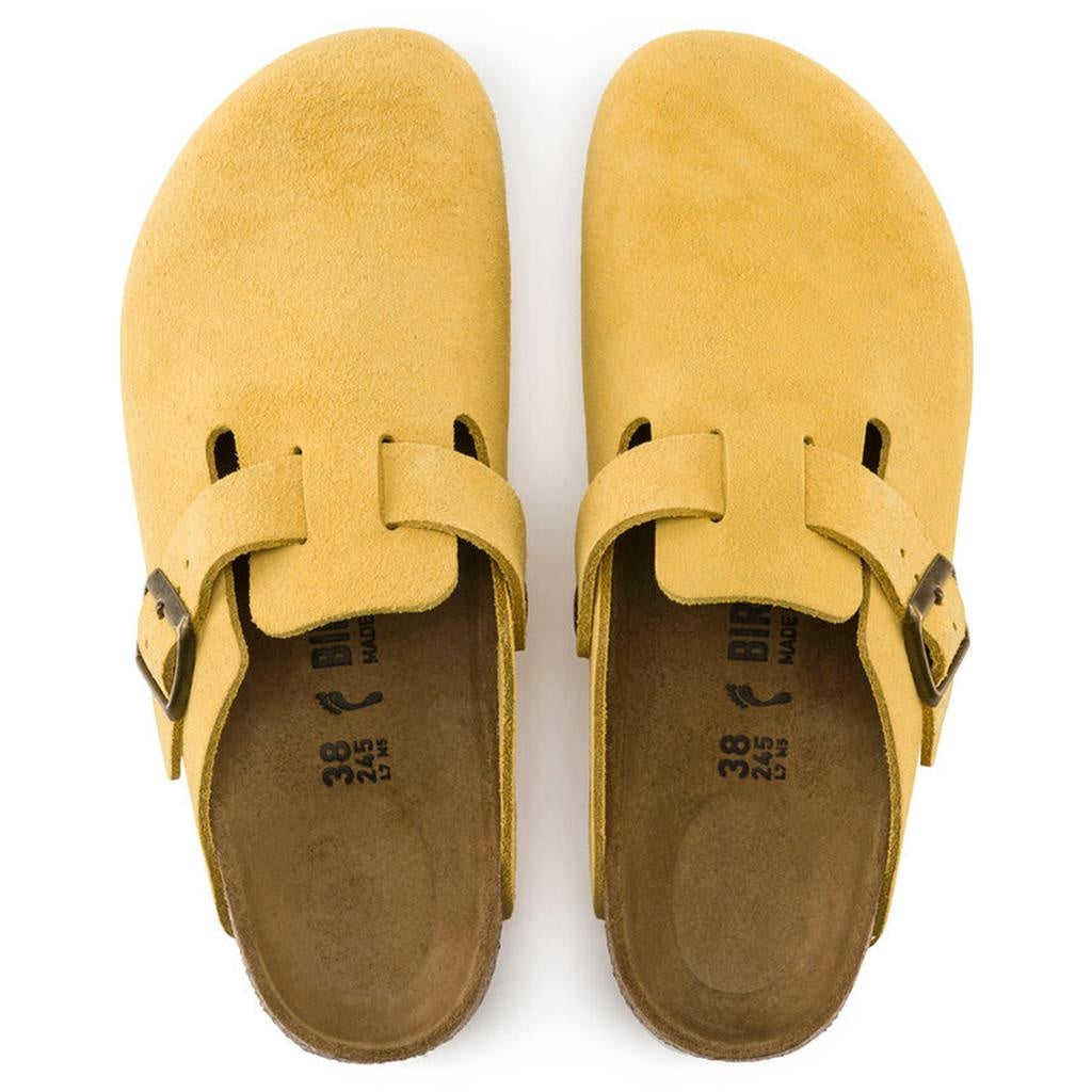 Birkenstock Boston VL Suede Leather Clogs - Ochre - 1015897