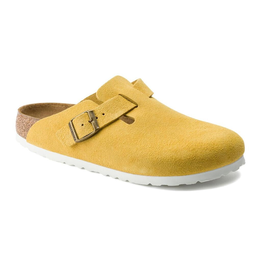 Birkenstock Boston VL Suede Leather Clogs - Ochre - 1015897