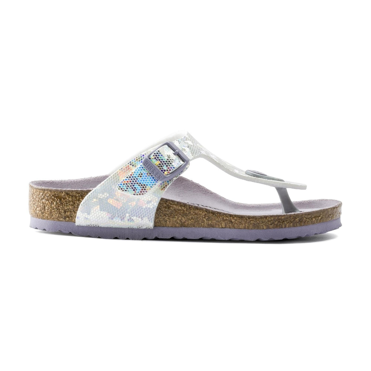 Birkenstock Gizeh Kids Hologram Sandals - Silver - 1015985 - Narrow