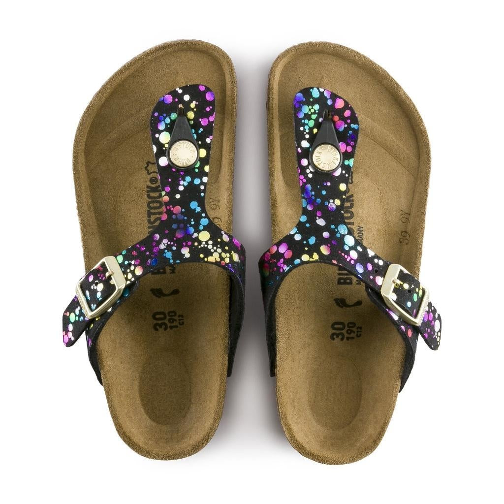 Birkenstock Gizeh Kids Microfiber Sandals - Confetti Black - 1016015