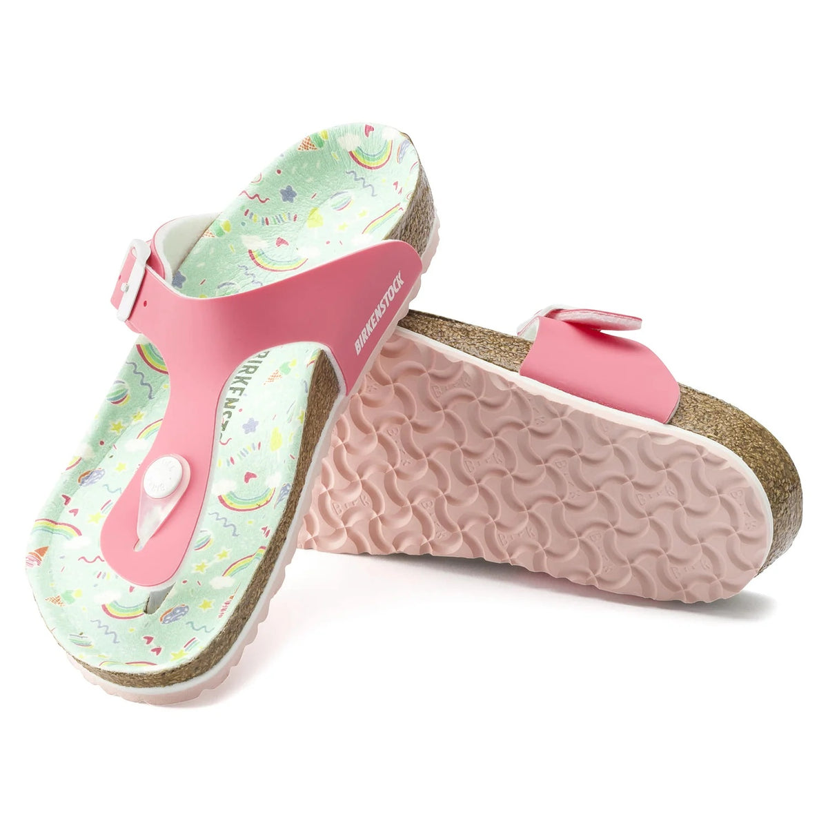 Birkenstock Gizeh Kids Birko-Flor Sandals - Candy Pastel Pink - 1016018