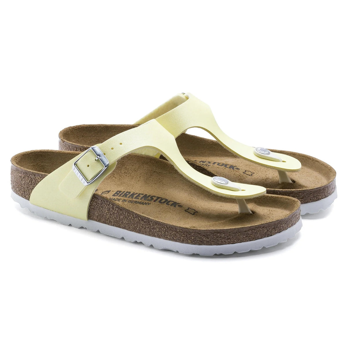 Birkenstock Gizeh Birko-Flor Sandals - Icy Metallic Sulfur - 1016022