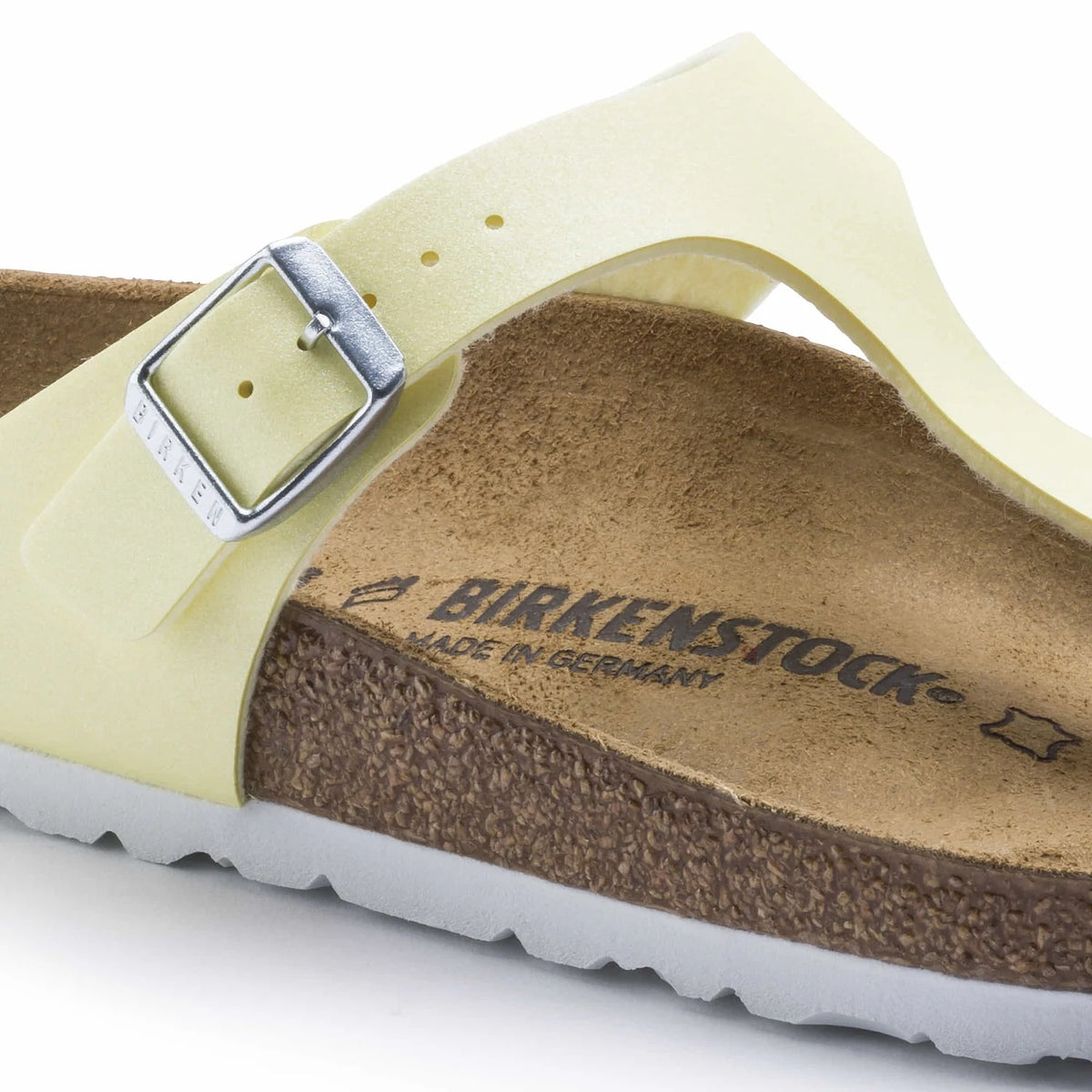 Birkenstock Gizeh Birko-Flor Sandals - Icy Metallic Sulfur - 1016022