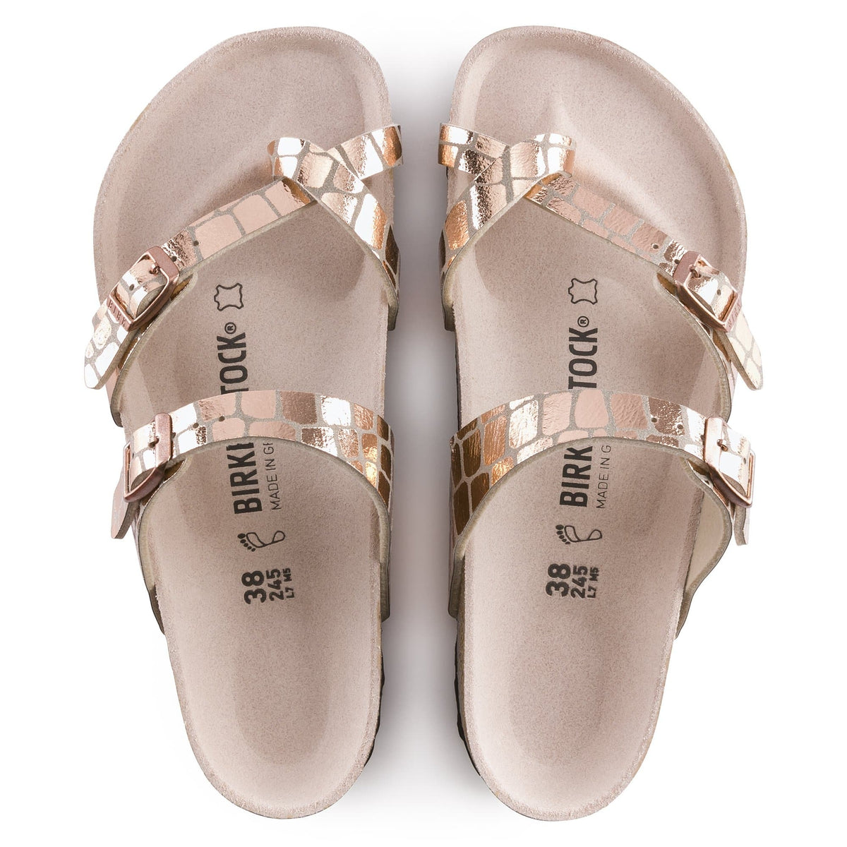 Birkenstock Mayari Microfiber Sandals - Gator Gleam Copper - 1016042