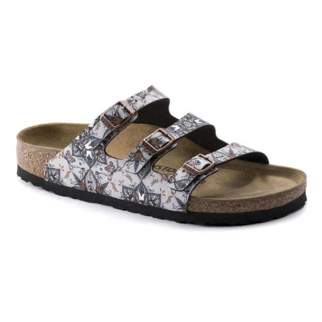 Birkenstock Florida Fresh Birko-Flor Sandals - Boho Flowers Navy - 1015992 - Regular