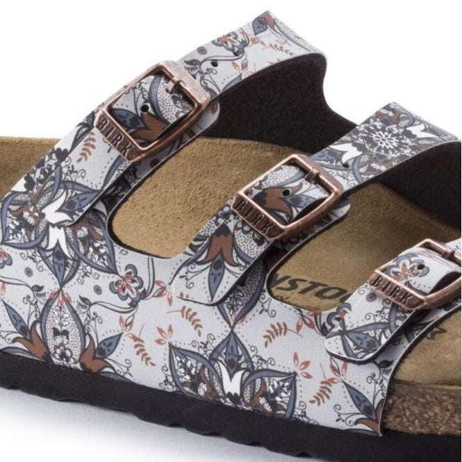 Birkenstock Florida Fresh Birko-Flor Sandals - Boho Flowers Navy - 1015992 - Regular
