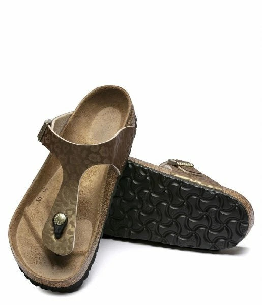 Birkenstock Gizeh Birko-Flor Sandals - Leopard Gold - 1016777
