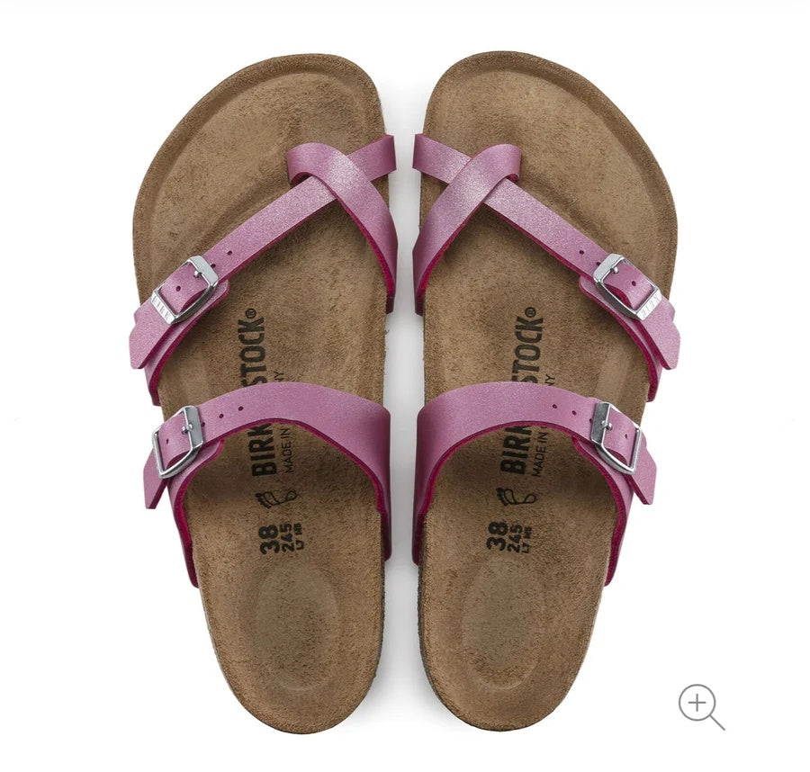 Birkenstock Mayari Birko-Flor Sandals - Icy Metallic Fuchsia Tulip - 1017960 - Regular
