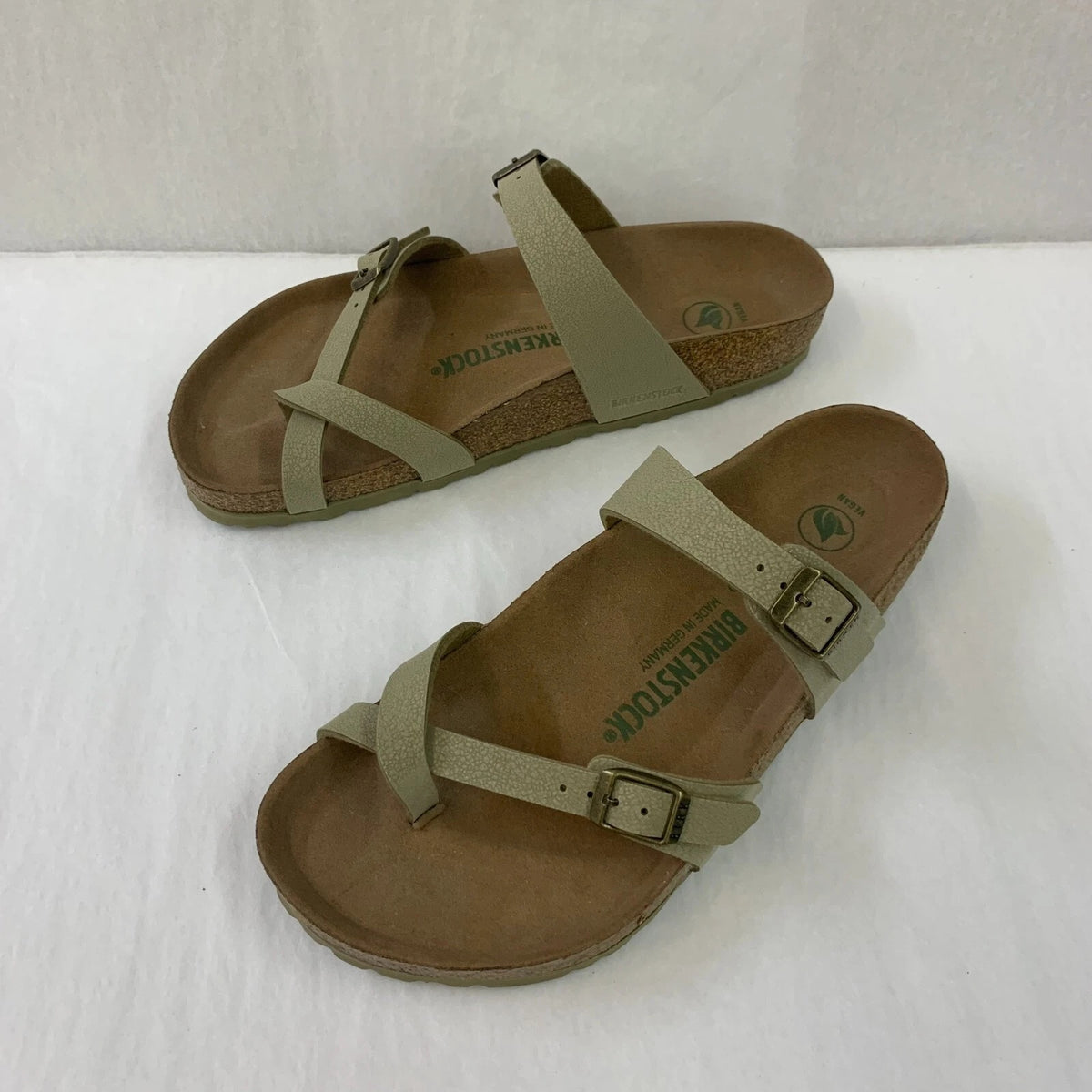 Birkenstock Mayari Vegan Birkibuc Sandals - Faded Khaki - 1018486 - Regular