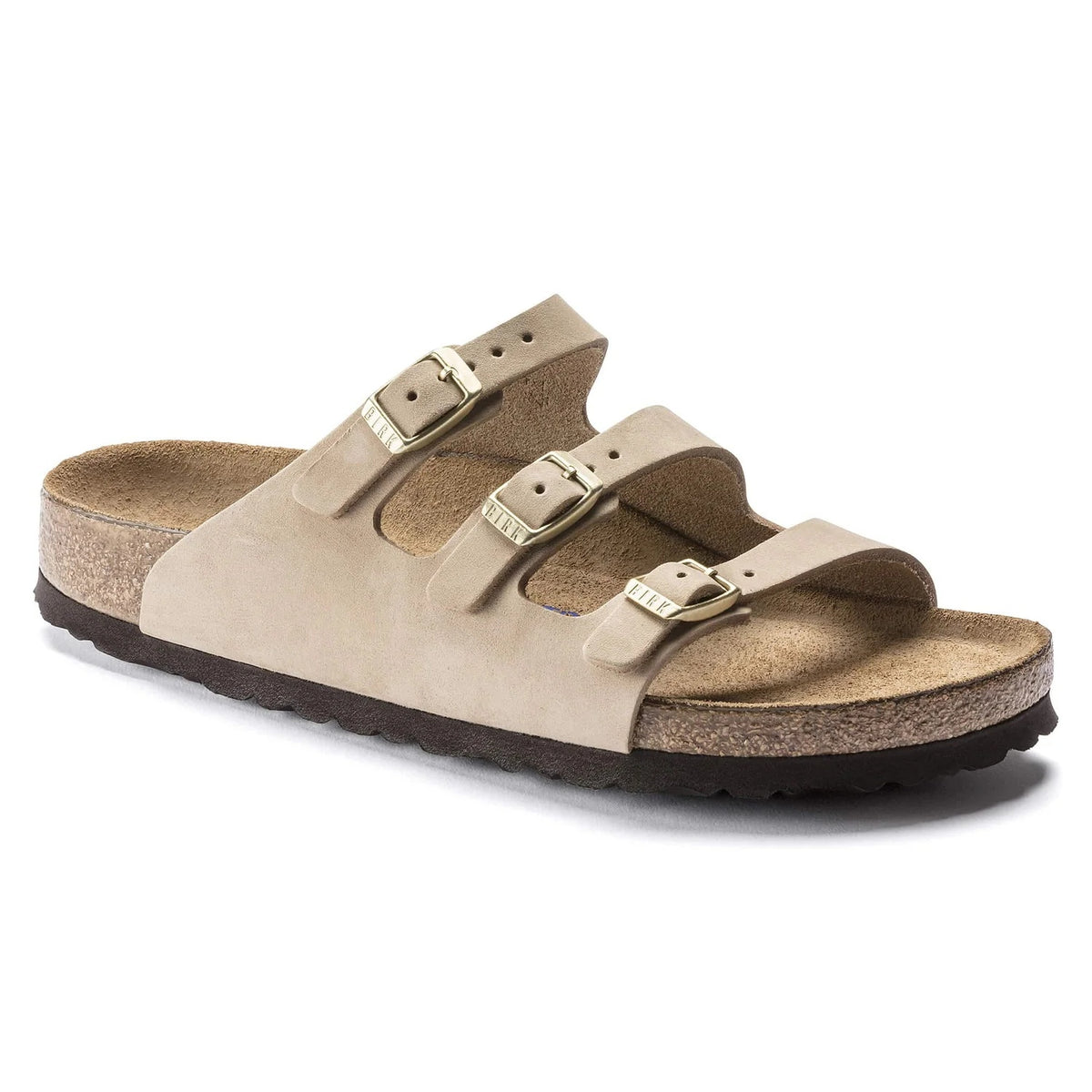 Birkenstock Florida Fresh Soft Footbed Nubuck Leather Sandals - Sandcastle - 1018762 - Regular