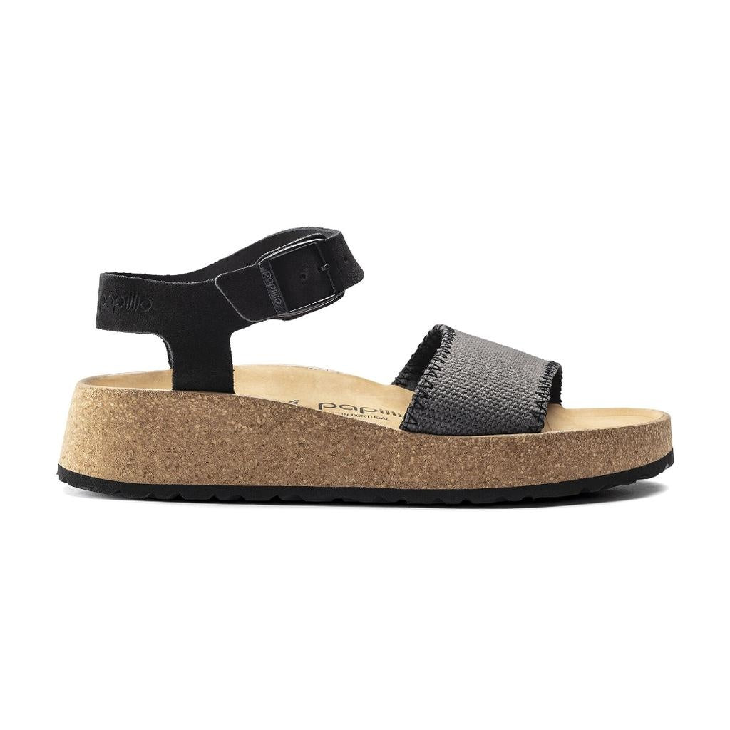 Birkenstock Glenda Suede Leather/Textile Sandals - Anthracite - 1019552 - Narrow