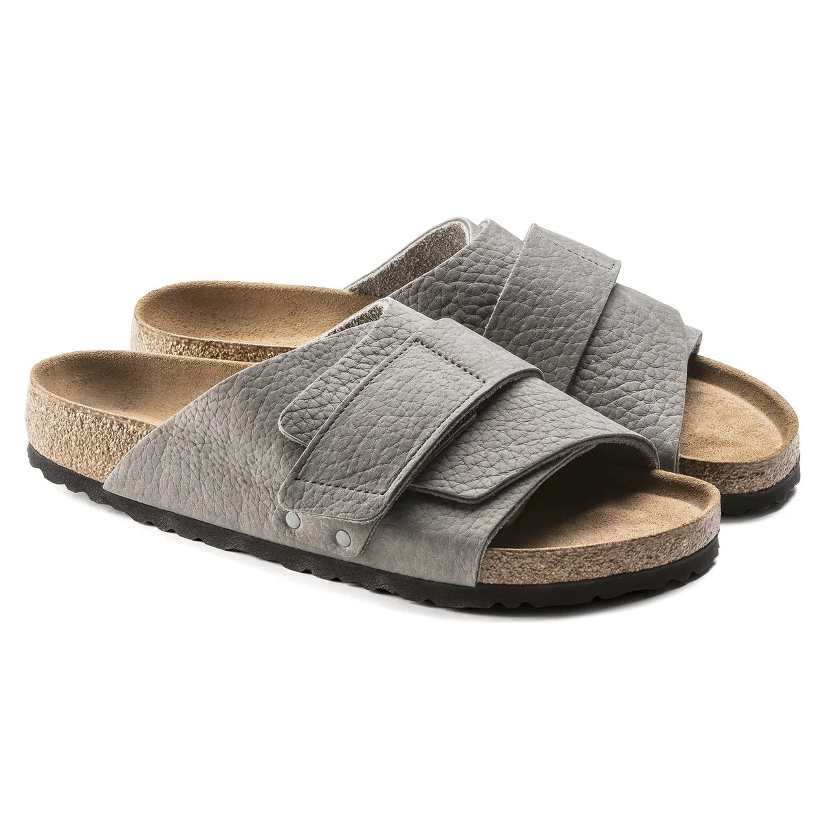 Birkenstock Kyoto Soft Footbed Nubuck Leather Sandals - Desert Buck Whale Gray - 1019744 - Regular