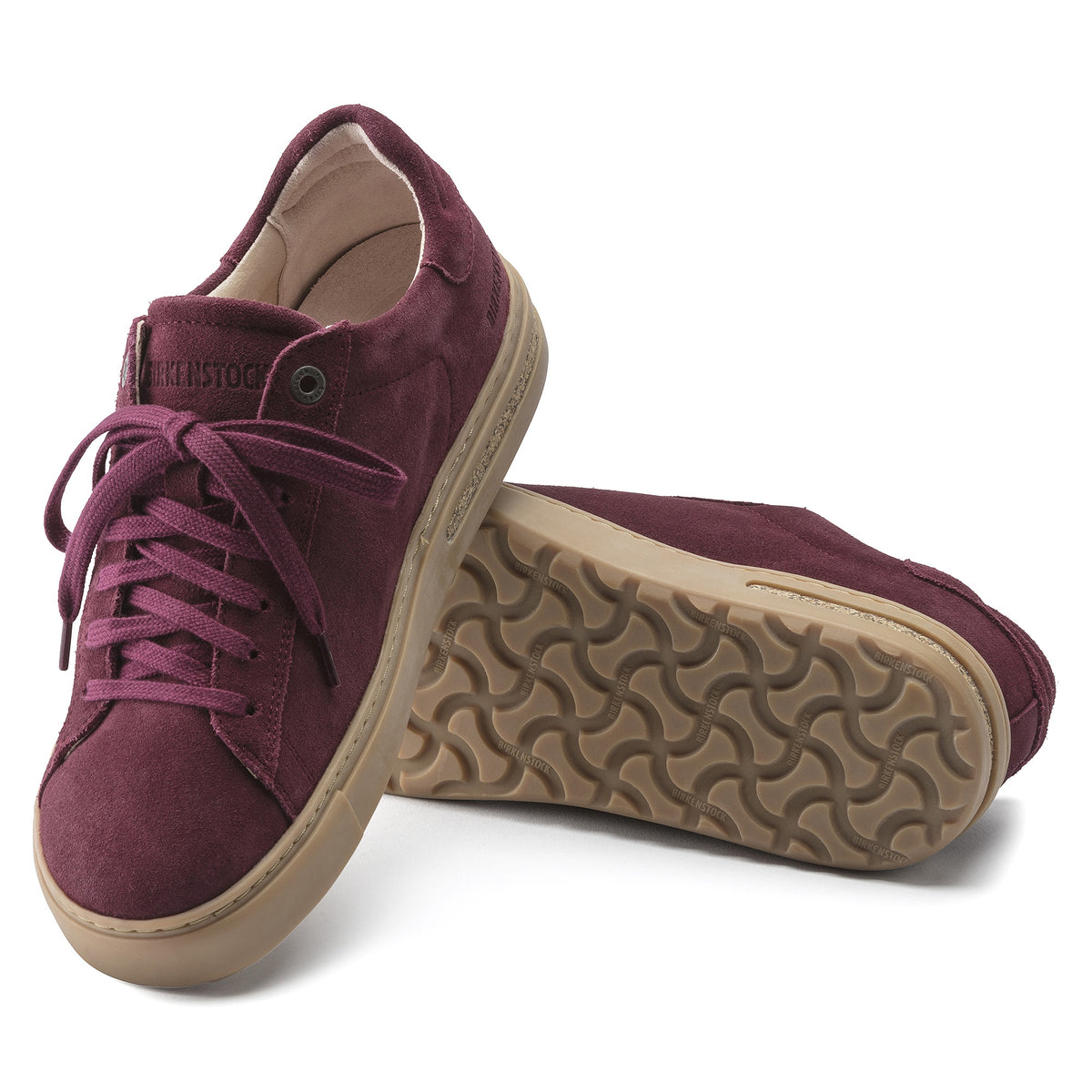 Birkenstock Bend Low Suede Leather Shoes - Maroon - 1020314 - Narrow