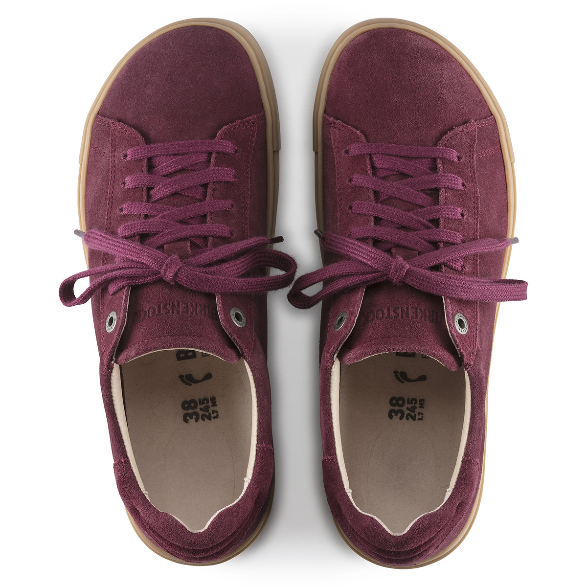 Birkenstock Bend Low Suede Leather Shoes - Maroon - 1020314 - Narrow
