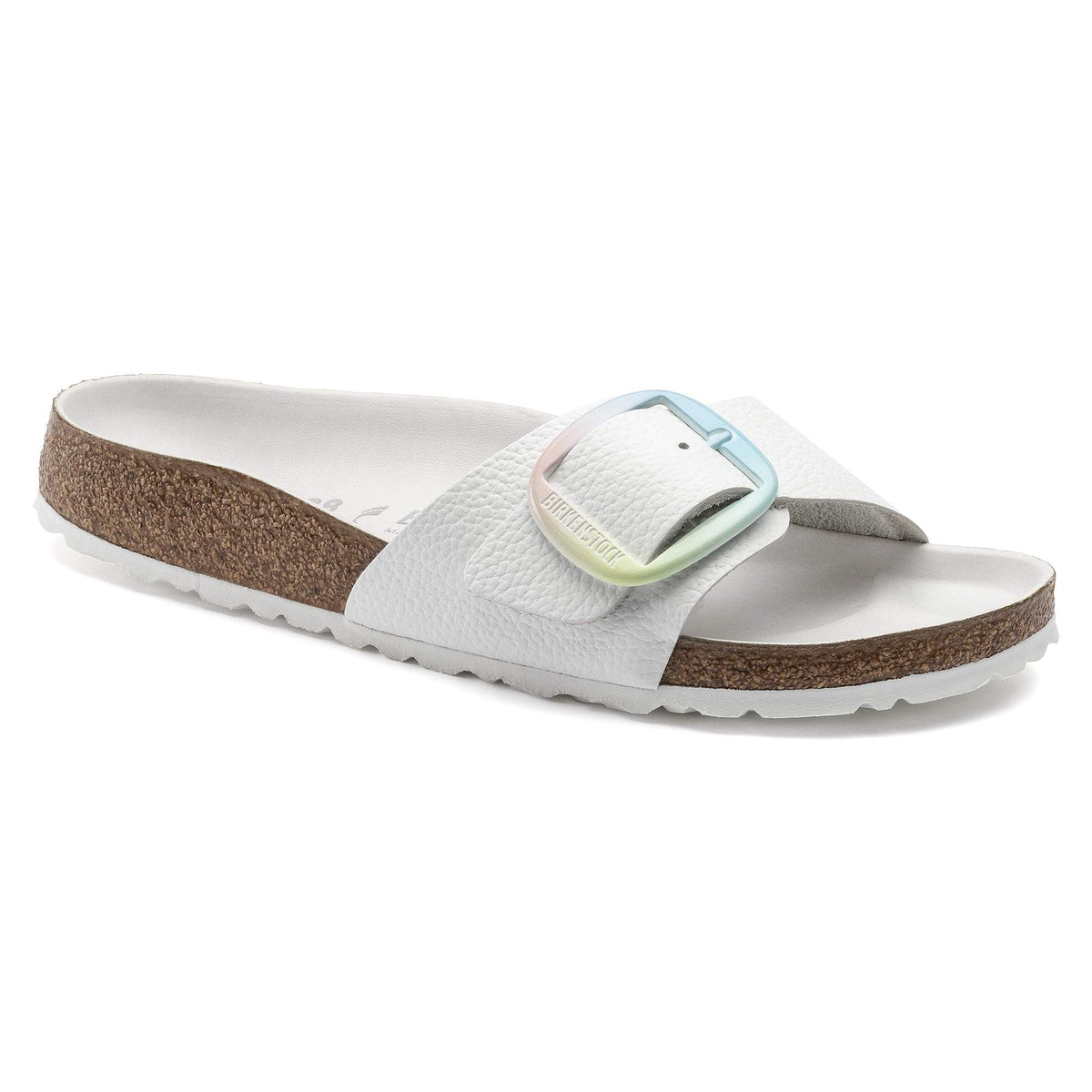 Birkenstock Madrid Big Buckle Natural Leather Sandals - White - 1021080 - Narrow