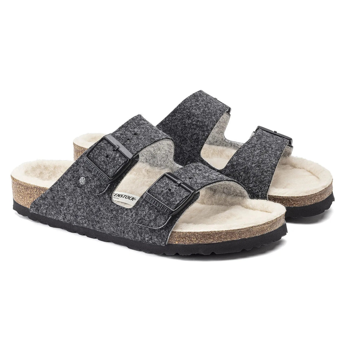 Birkenstock Arizona Wool Doubleface Felt Sandals - Doubleface Gray Wool - 1021141 - Regular