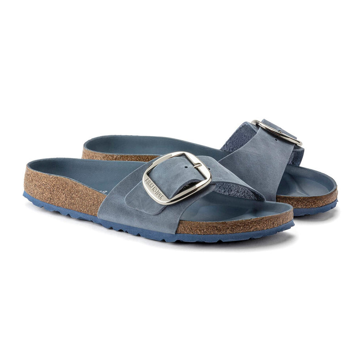 Birkenstock Madrid Big Buckle Oiled Leather Sandals - Blue - 1021488 - Narrow