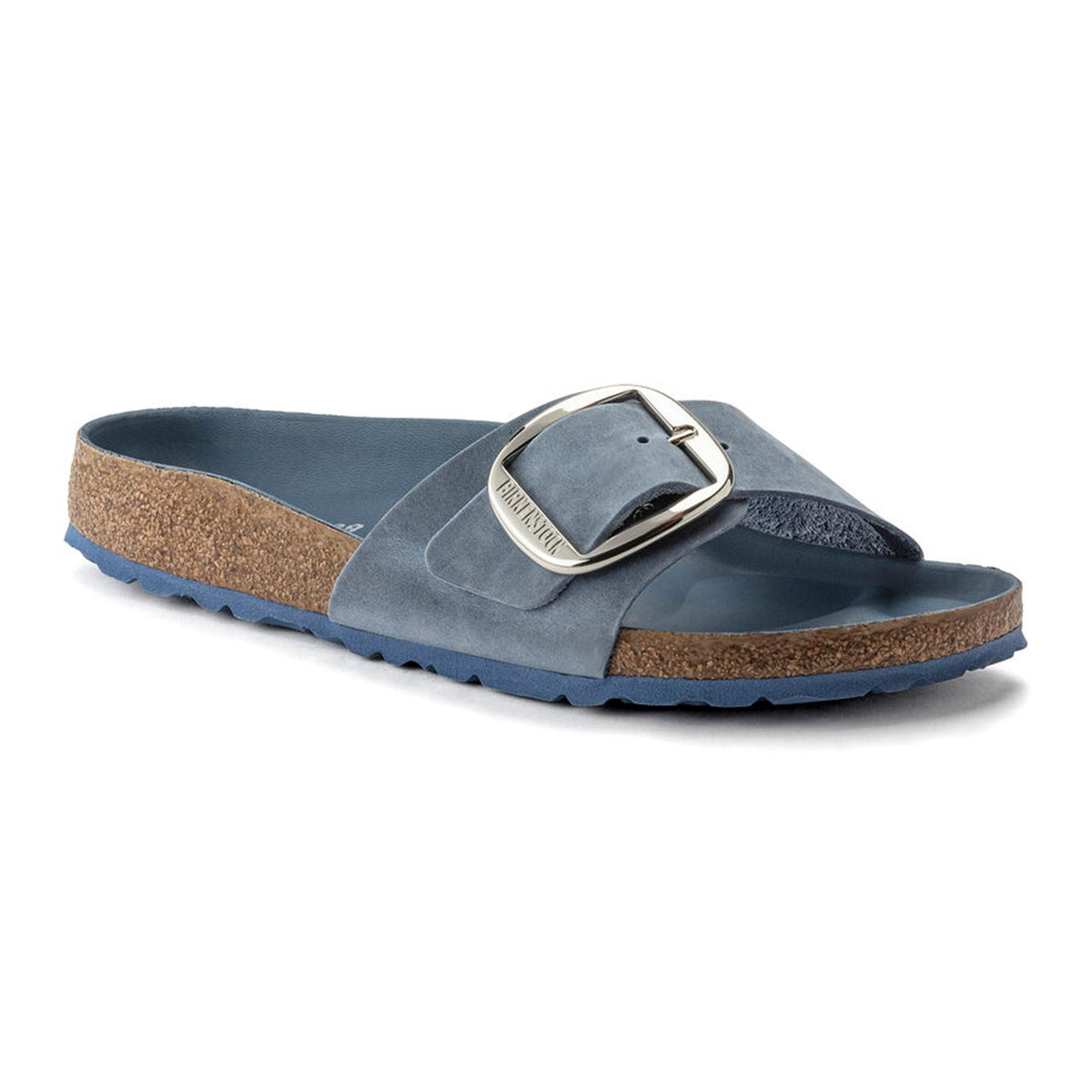 Birkenstock Madrid Big Buckle Oiled Leather Sandals - Blue - 1021488 - Narrow