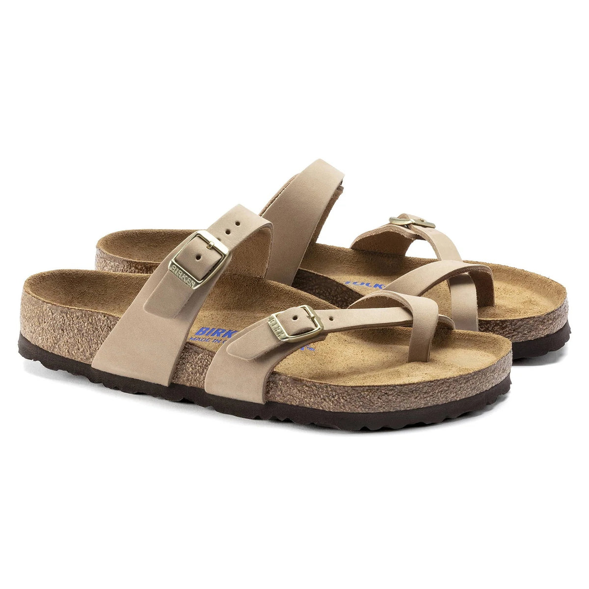 Birkenstock Mayari Soft Footbed Nubuck Leather Sandals - Sandcastle - 1022212 - Regular