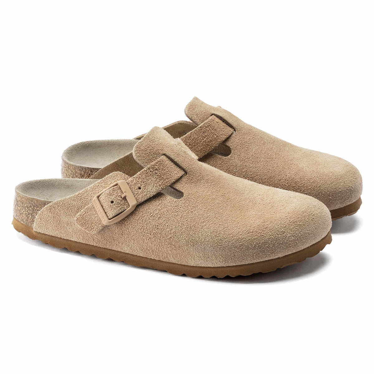 Birkenstock Boston Suede Leather Clogs - Clay - 1022565 - Narrow