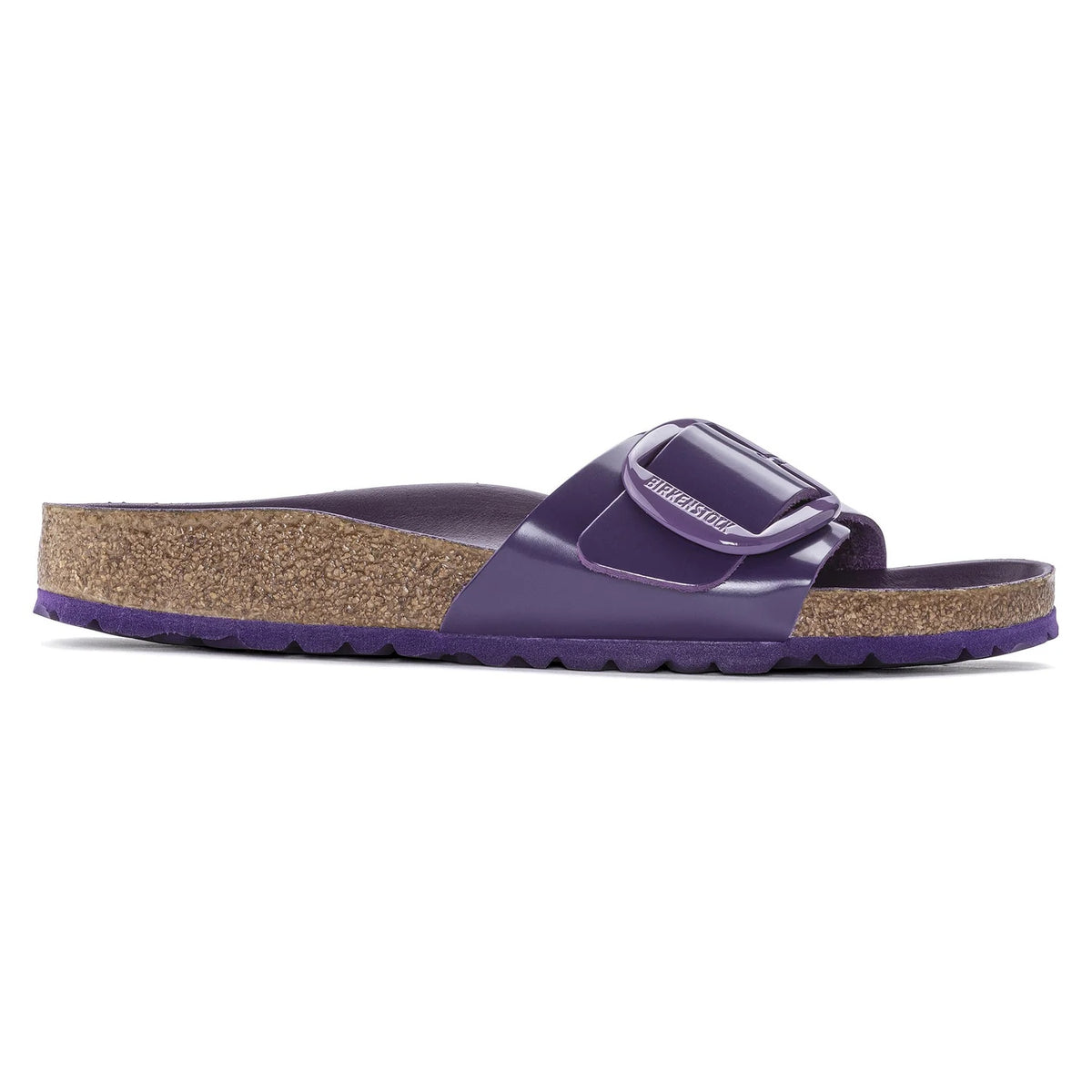 Birkenstock Madrid Big Buckle Patent Natural Leather Sandals - Acai - 1023205 - Narrow