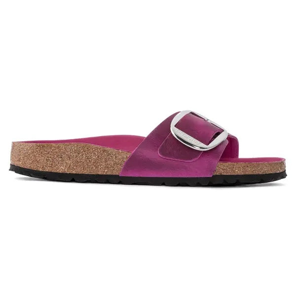 Birkenstock Madrid Big Buckle Oiled Natural Leather Sandals - Festival Fuchsia - 1023371 - Regular