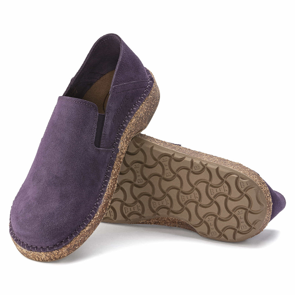 Birkenstock Callan Suede Leather Clogs - Dark Berry - 1023626 - Narrow