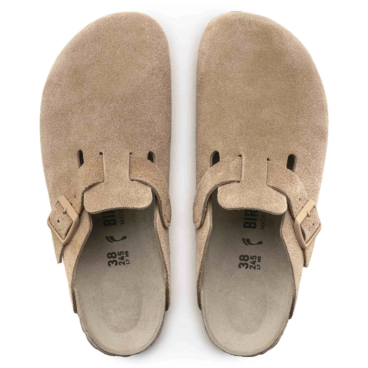 Birkenstock Boston Suede Leather Clogs - Clay - 1022565 - Narrow