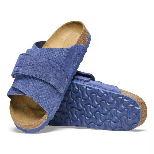 Birkenstock Kyoto Leather Emb Sandals - Corduroy Indigo - 1025704 - Narrow
