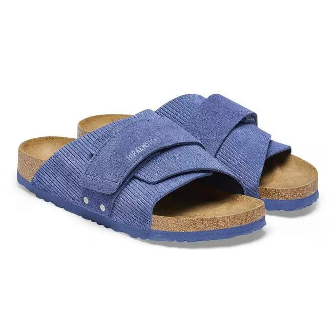 Birkenstock Kyoto Leather Emb Sandals - Corduroy Indigo - 1025704 - Narrow