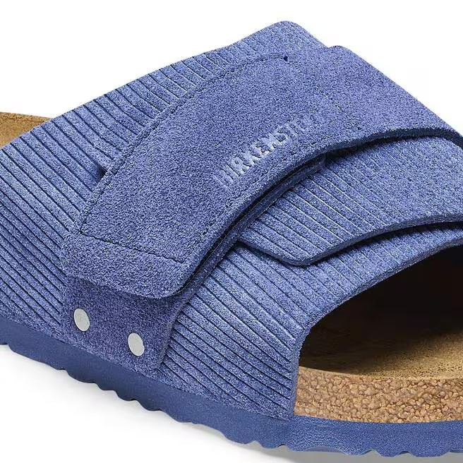 Birkenstock Kyoto Leather Emb Sandals - Corduroy Indigo - 1025704 - Narrow