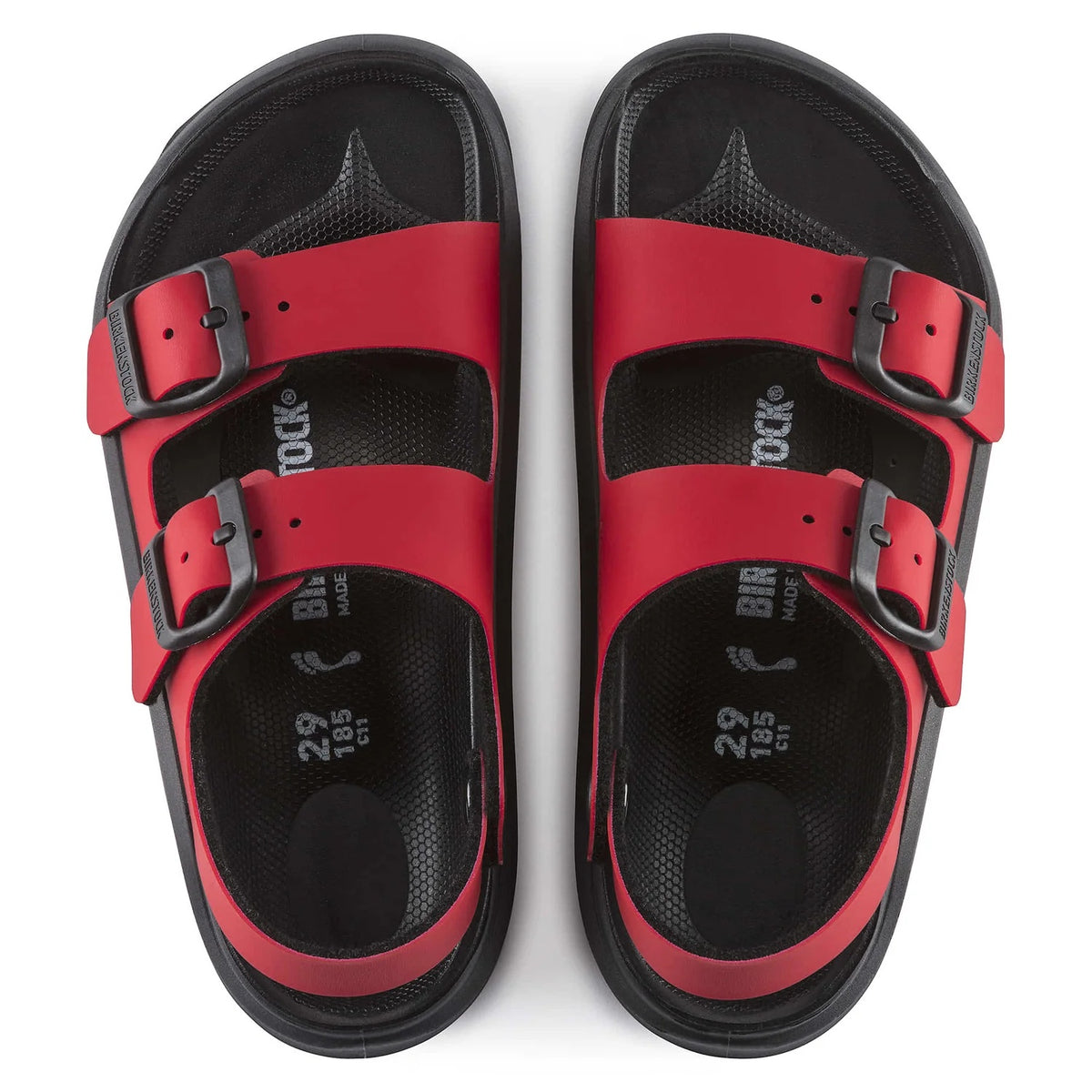 Birkenstock Mogami Kid Birko-Flor Sandals - Red/Black - 1020565 - Narrow