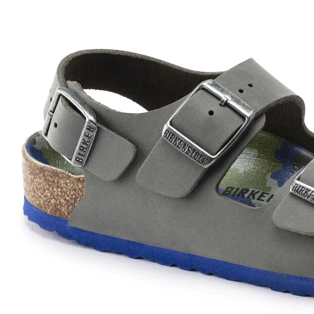 Birkenstock Milano Kids Birko-Flor Sandals - Desert Soil Gray/Camo - 1022591 - Narrow