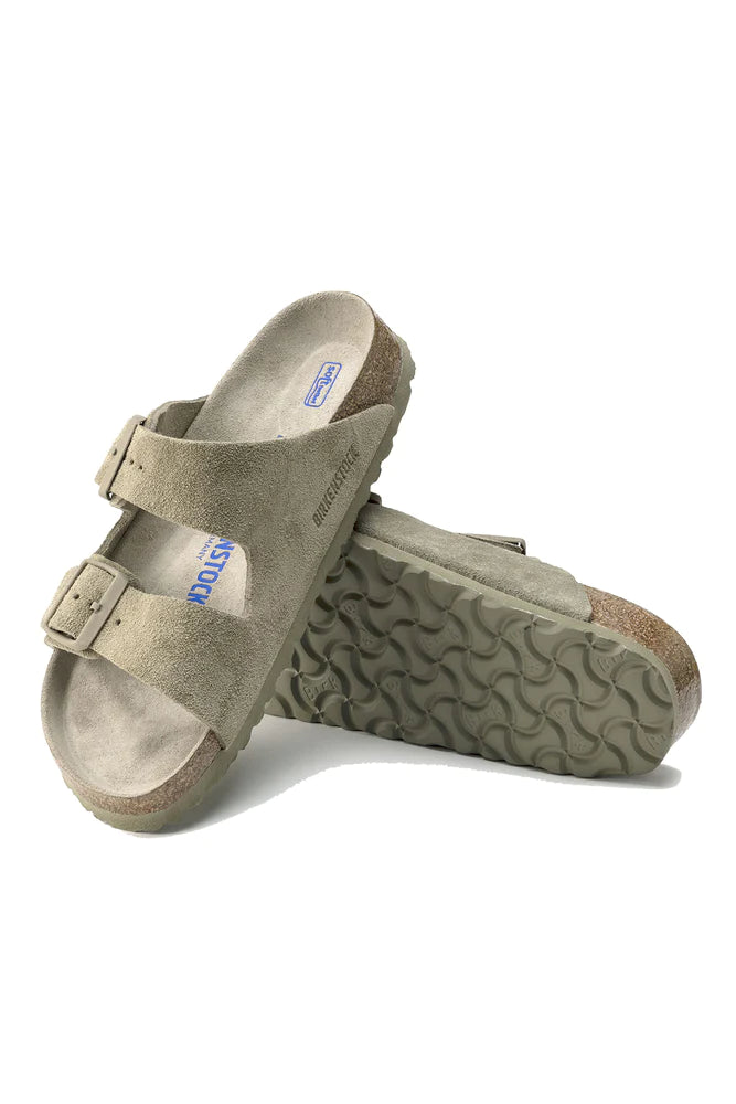BIRKENSTOCK ARIZONA VEGAN FADED KHAKI CANVAS REGULAR
