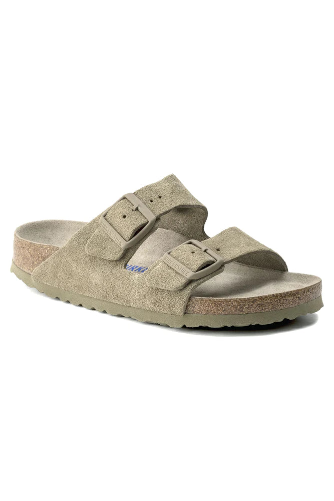 BIRKENSTOCK ARIZONA VEGAN FADED KHAKI CANVAS REGULAR