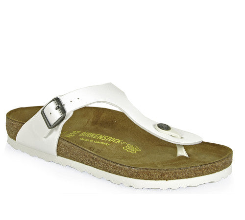 BIRKENSTOCK GIZEH WHITE BIRKO FLOR