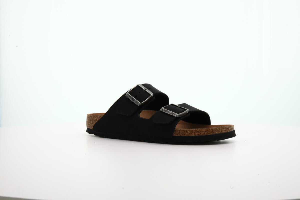 BIRKENSTOCK ARIZONA VEGAN BLACK BIRKIBUC NARROW