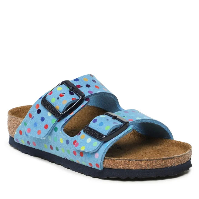 BIRKENSTOCK ARIZONA VEGAN SKY BLUE CANVAS NARROW