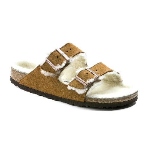 BIRKENSTOCK ARIZONA SHEARLING MINK BEIGE