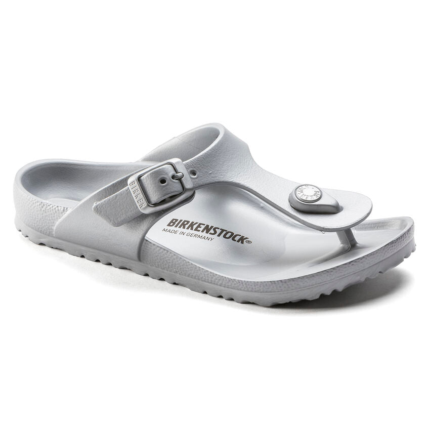 BIRKENSTOCK GIZEH METALLIC SILVER KIDS EVA