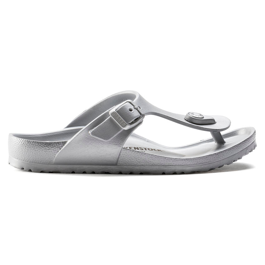 BIRKENSTOCK GIZEH METALLIC SILVER KIDS EVA