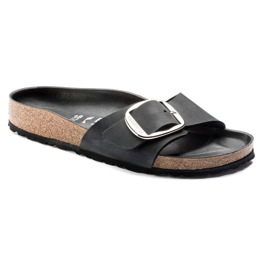 BIRKENSTOCK MADRID BIG BUCKLE BLACK LEATHER