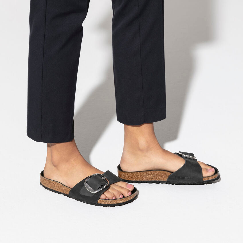 BIRKENSTOCK MADRID BIG BUCKLE BLACK LEATHER