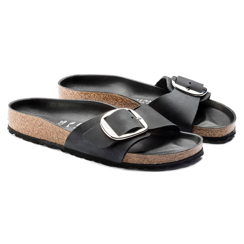 BIRKENSTOCK MADRID BIG BUCKLE BLACK LEATHER