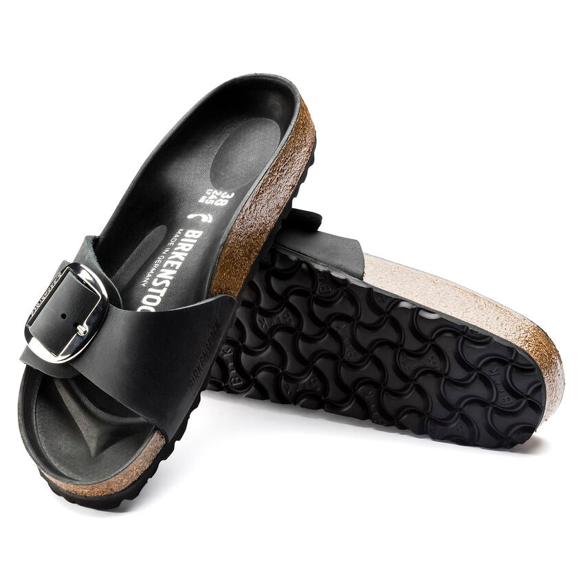 BIRKENSTOCK MADRID BIG BUCKLE BLACK LEATHER