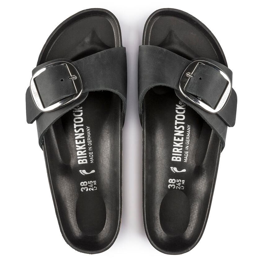 BIRKENSTOCK MADRID BIG BUCKLE BLACK LEATHER