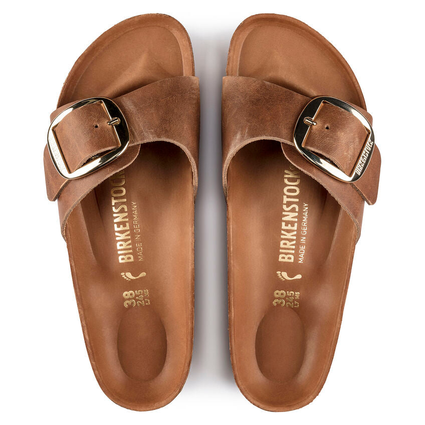 BIRKENSTOCK MADRID BIG BUCKLE COGNAC LEATHER