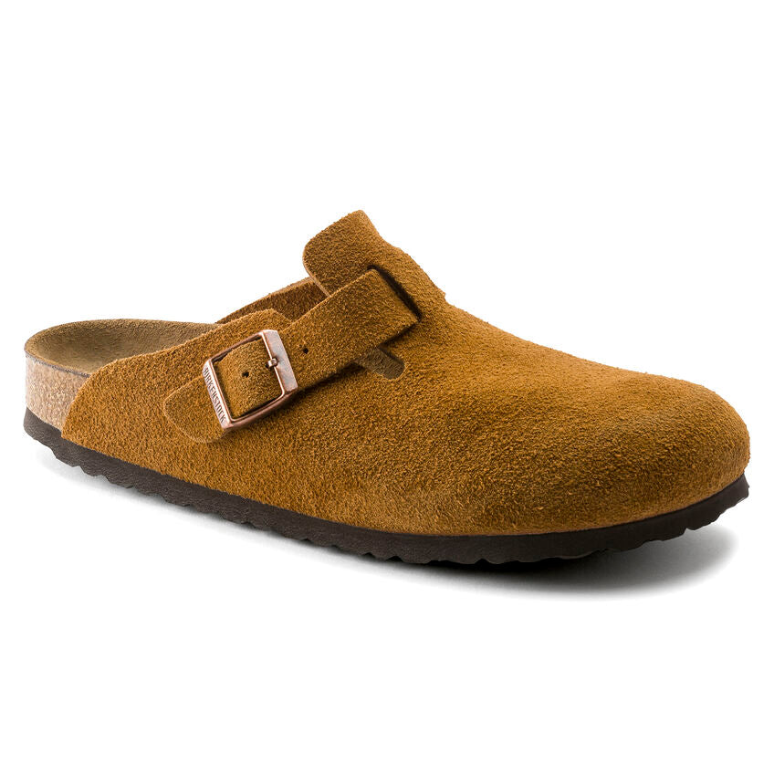 BIRKENSTOCK BOSTON SOFT FOOTBED MINK SUEDE REGULAR