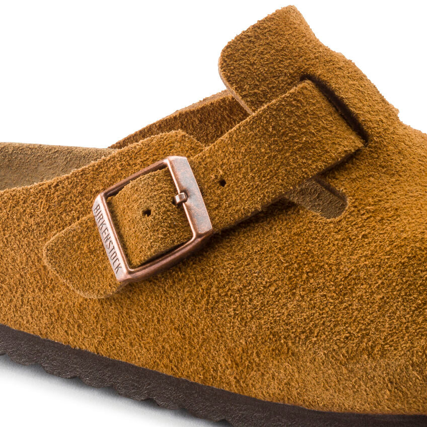 BIRKENSTOCK BOSTON SOFT FOOTBED MINK SUEDE REGULAR